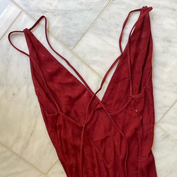 Tru Blu (Planet Blue) Burgundy Red Formal Maxi Dress, Medium ♥️♥️ - Picture 4 of 6